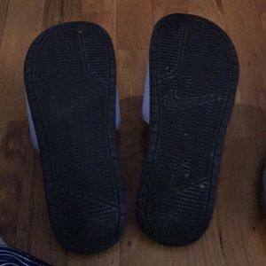 Nike Shoes - Nike Sandal Slides Blue/Yellow Size 9W Nike Shoes - Nike Sandal Slides Blue/Yellow Size 9W